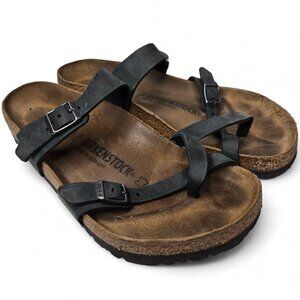 Birkenstock Mayari Sandals Women's Faded Black Strappy Buckled Boho Slip On W9 M
